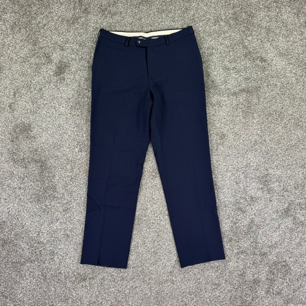 Suitsupply Traveller Navy Wool Dress Pant Men 34 Work Casual Brescia Int. B4760I